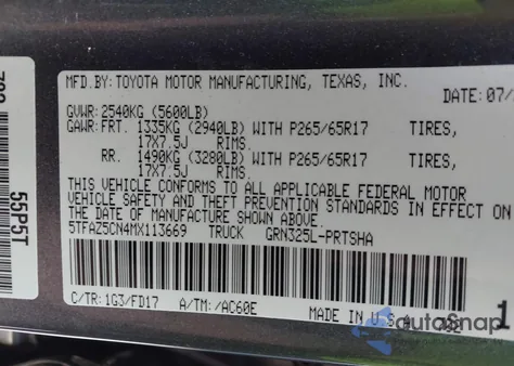 2021 Toyota Tacoma Trd Sport from USA, damaged, VIN 5TFAZ5CN4MX113669